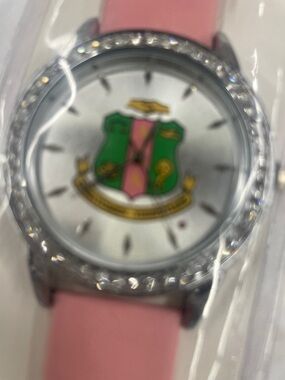 Pink Strap Crest Watch - Unbranded